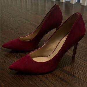 Sam Edelman Red Stiletto Heels Suede Pumps